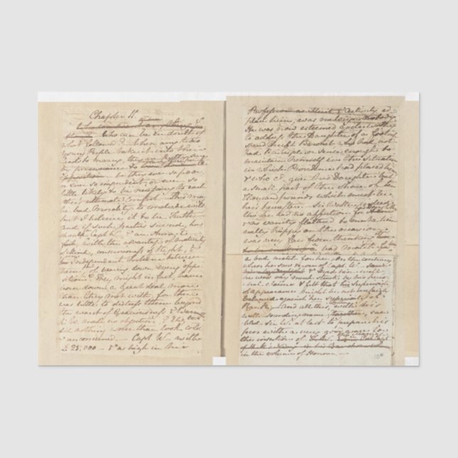 Vintage Handwritten Script British 1700s Tissue Paper (Front)