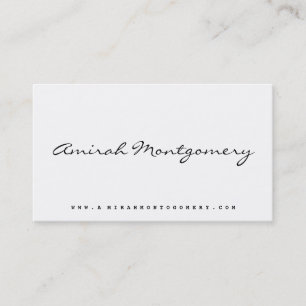 Vintage Handwritten Script Business Card