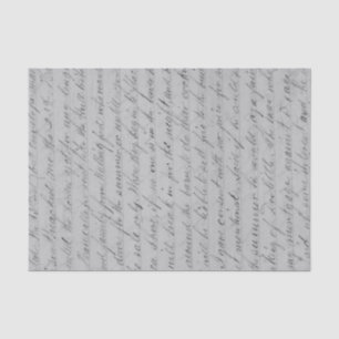 Vintage Handwritten Script Tissue Paper