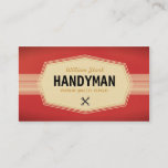 Vintage Handyman Business Cards<br><div class="desc">Beautifully printed business cards that can be customized with your information. Click on the orange "Customize It" button on the left to change/add text. Please note that the gold paper type works best with this design!</div>
