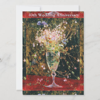 Vintage Happy 40th Wedding Anniversary