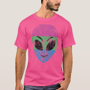 Vintage Happy Alien Polysexual Pride Flag T-Shirt