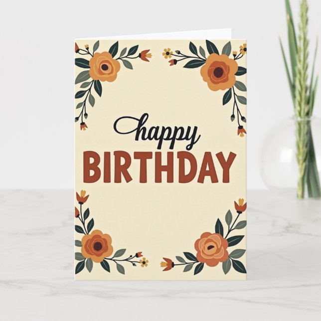 Vintage Happy Birthday Card (Front)