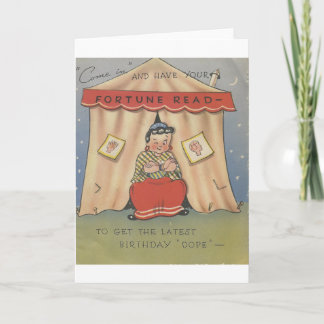 Vintage Happy Birthday Fortune Teller Card