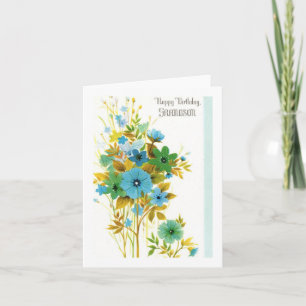 Vintage Happy Birthday Grandson Card
