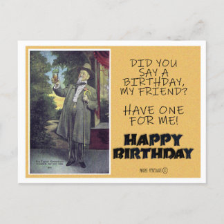 vintage HAPPY BIRTHDAY GREETING POSTCARD