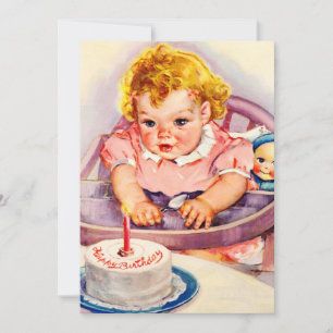 Vintage Happy Birthday Invitations