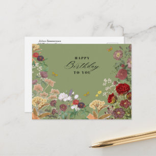 Vintage Happy Birthday Postcard