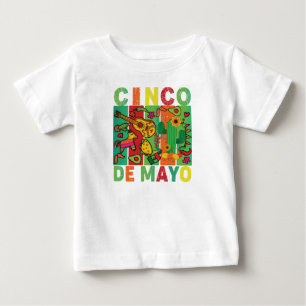 Vintage Happy Cinco de Mayo Mexican Holiday Baby T-Shirt