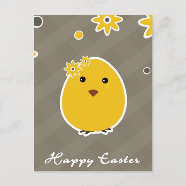 Vintage Happy Easter background Holiday Postcard (Front)