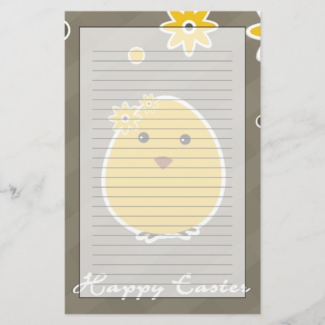 Vintage Happy Easter background Stationery (Front)