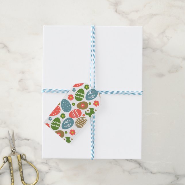 Vintage Happy Easter Blooms Gift Tags (With Twine)