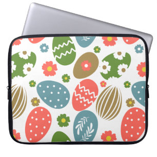 Vintage Happy Easter Blooms Laptop Sleeve