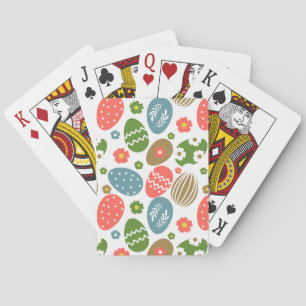 Vintage Happy Easter Blooms Playing Cards