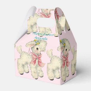 Vintage, Happy Easter, Lamb, Custom Favor Box