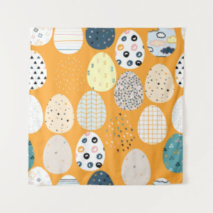 Vintage Happy Easter Scandinavian Design Tapestry