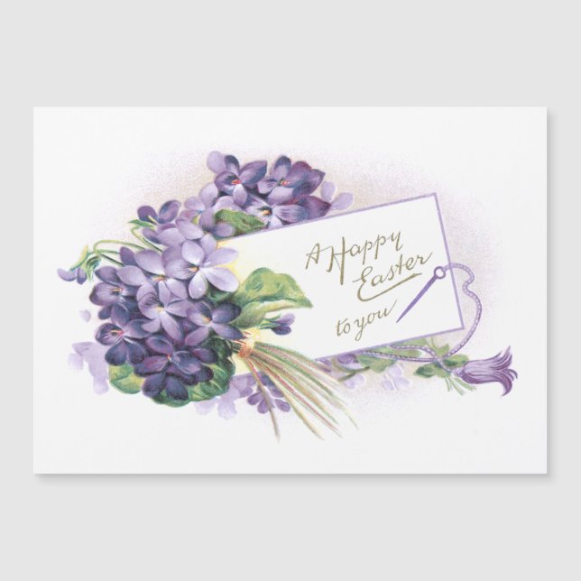 Vintage Happy Easter Violets (Front)