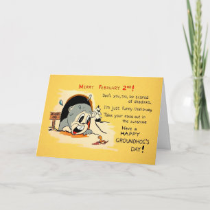 Vintage Happy Groundhog Day Card