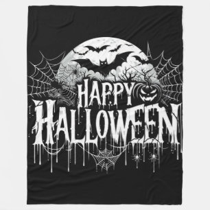 Vintage happy Halloween art Fleece Blanket