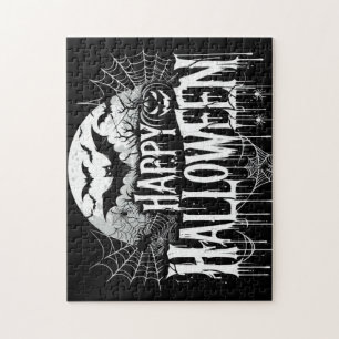 Vintage happy Halloween art Jigsaw Puzzle