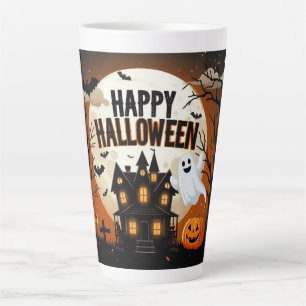 Vintage happy Halloween art Latte Mug