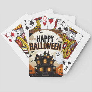 Vintage happy Halloween art Playing Cards