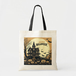 Vintage happy Halloween art Tote Bag