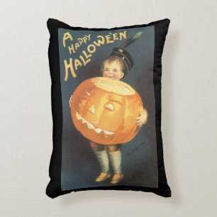Vintage Happy Halloween by Ellen Clapsaddle Accent Pillow