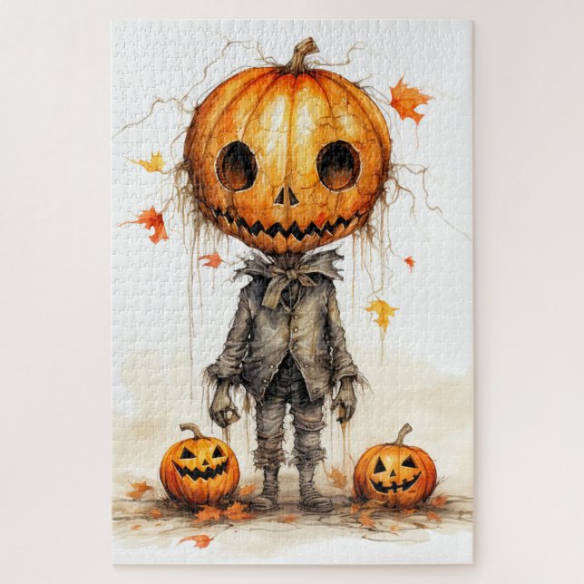 Vintage Happy Halloween Fiend Jigsaw Puzzle (Vertical)