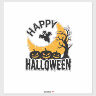 Vintage Happy Halloween Ghost Pumpkin Shirt Design