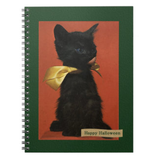 Vintage Happy Halloween Kitten Journal