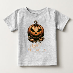 Vintage happy Halloween pumpkin Baby T-Shirt