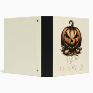 Vintage happy Halloween pumpkin Binder