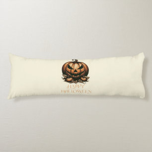 Vintage happy Halloween pumpkin Body Pillow