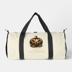 Vintage happy Halloween pumpkin Duffle Bag