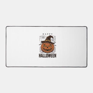 Vintage Happy Halloween Pumpkin Engraving Design_1 Desk Mat