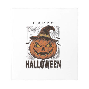 Vintage Happy Halloween Pumpkin Engraving Design_1 Notepad