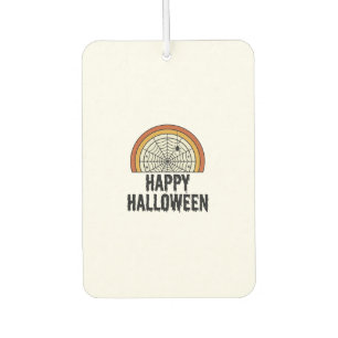 Vintage Happy Halloween Spider Web Vector Design_1 Air Freshener