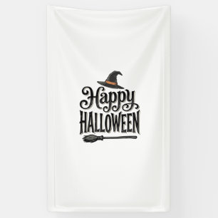 Vintage Happy Halloween Witch Hat Shirt Design_1 Banner