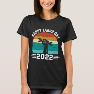 Vintage Happy Labour Day 2022 Awesome Labour Day S T-Shirt