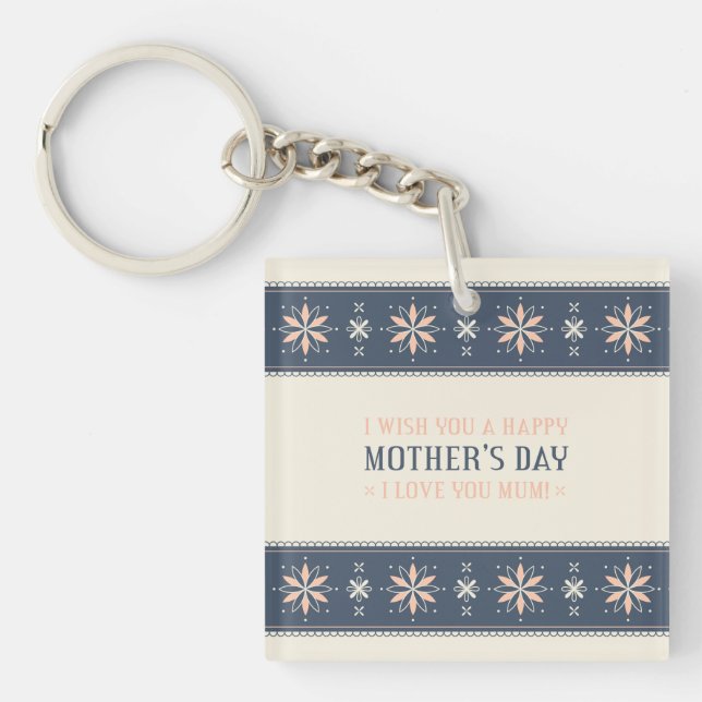Vintage Happy Mother's Day | Keychain (Front)