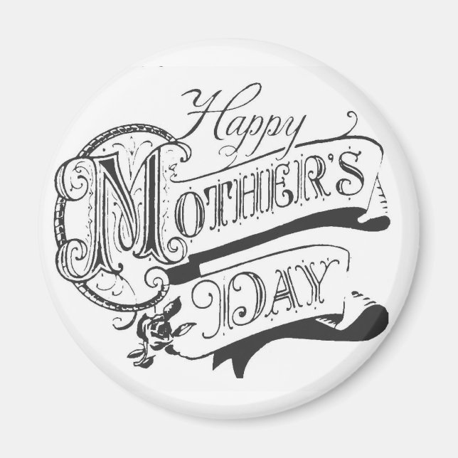 Vintage Happy Mother's Day Magnet (Devant)