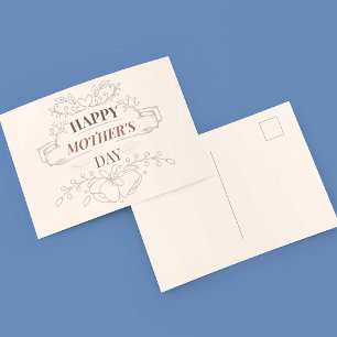 Vintage Happy Mothers Day Postcard Greetings