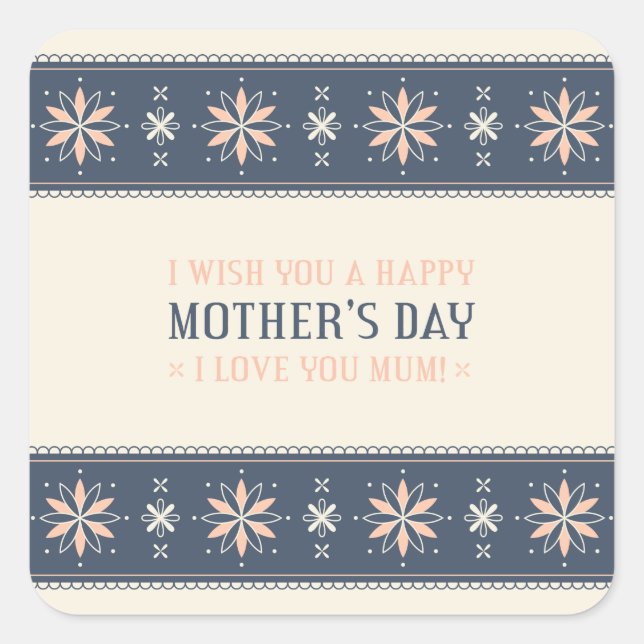 Vintage Happy Mother's Day | Sticker (Front)