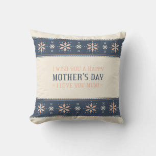Vintage Happy Mother's Day   Throw Pillow