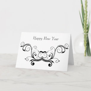 Vintage Happy New Year Holiday Card