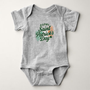 Vintage Happy Saint Patrick's day Baby Bodysuit
