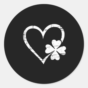 Vintage happy st patrick's day go lucky irish classic round sticker