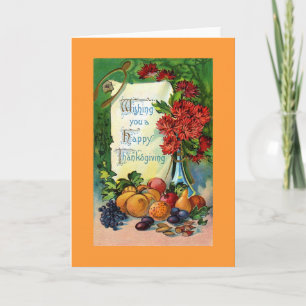 Vintage Happy Thanksgiving Holiday Card