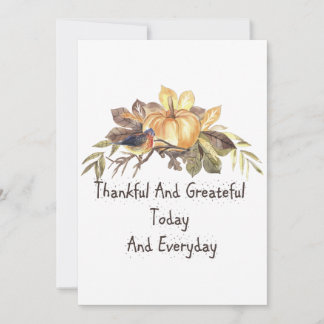 Vintage Happy Thanksgiving Holiday Thank you Card